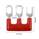 TB-1503 3 หางปลา Jumper Tract Bar 3 pin สีดำ